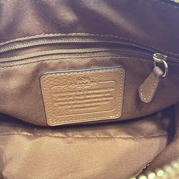 Auth COACH Pebbled Leather Bennett Mini Satchel F36677 Brown Leather - Handbag - Picture 6 of 10